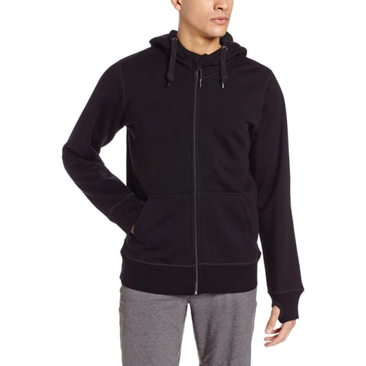 Minus33 Merino Wool - Men's Brushed Merino Wool Full-Zip Hoodie - Heavyweight: Black / M