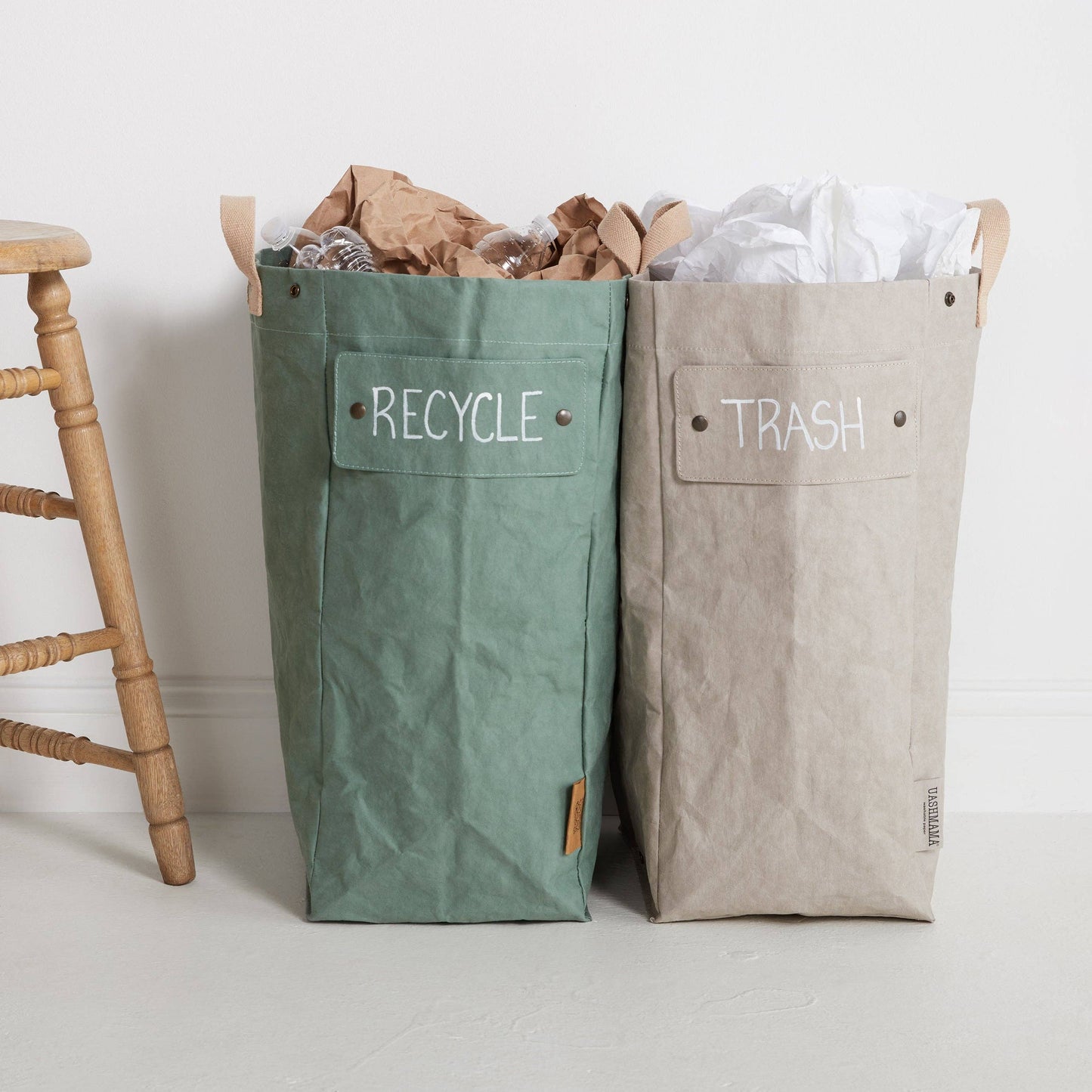 Uashmama - LAUNDRY BAG HAMPER: Grey