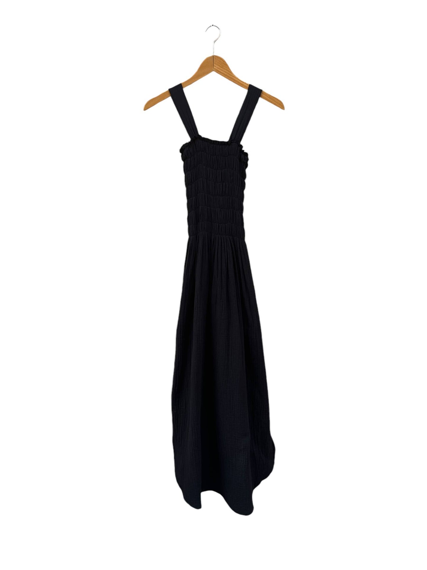 CECILIA SÖRENSEN - 737 ALENC Strap dress in organic cotton muslin: Khaki