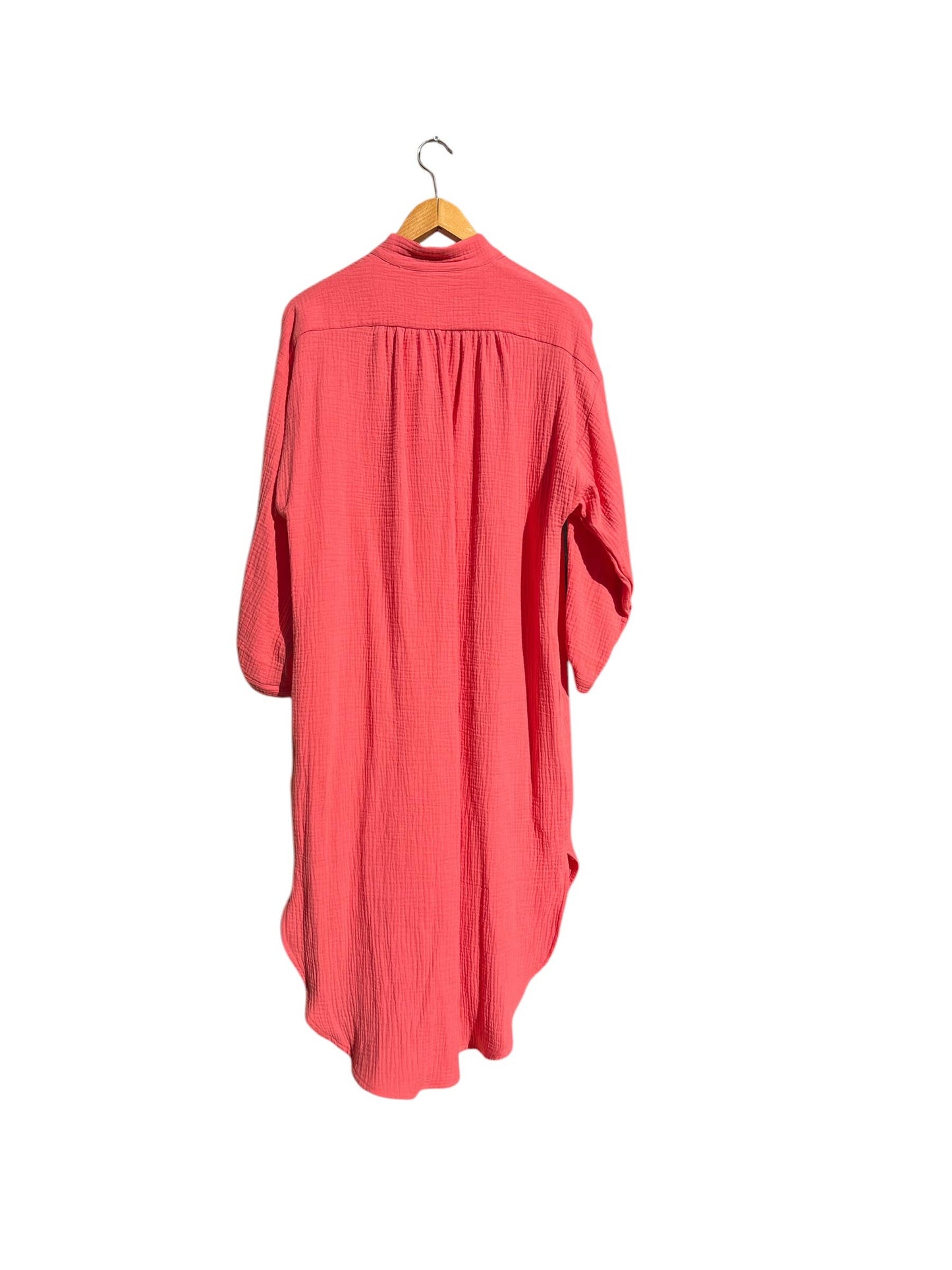 CECILIA SÖRENSEN - 702 COTONER Relaxed shirt dress in organic cotton muslin: Beige