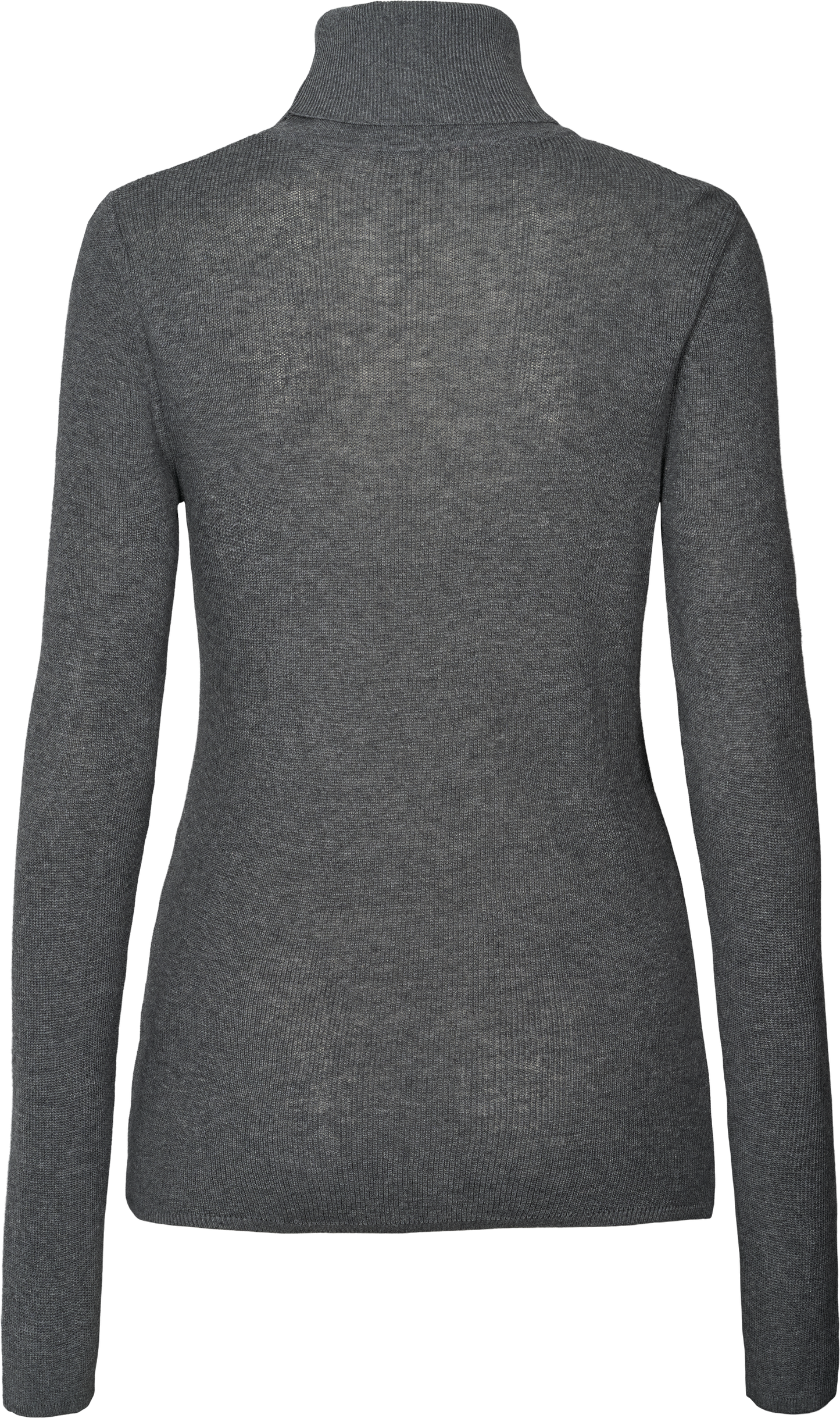 gai-lisva - Cathrine L/S Knit Turtelneck GOTS 243975 - Dark Grey Melangè: M