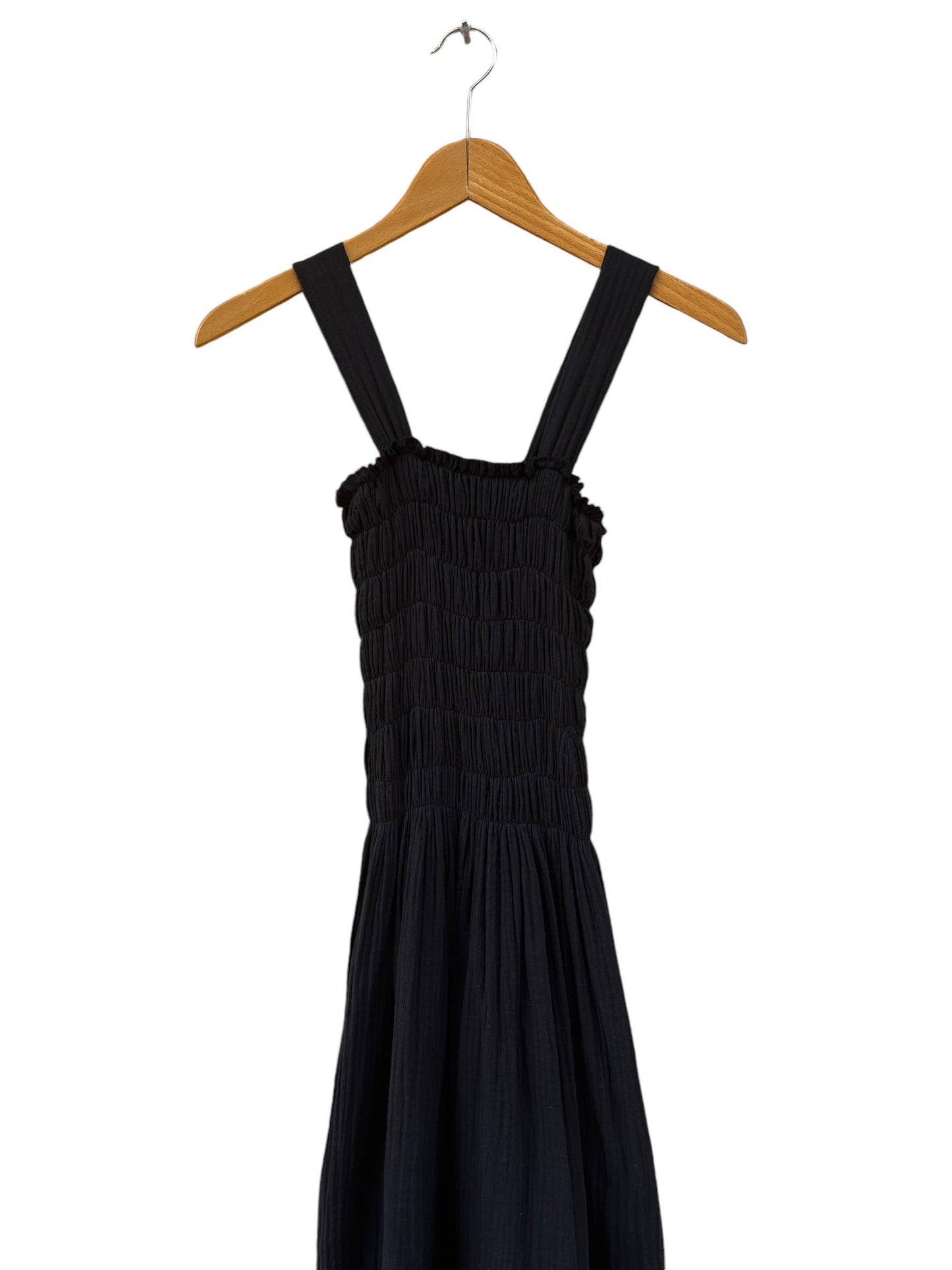 CECILIA SÖRENSEN - 737 ALENC Strap dress in organic cotton muslin: Dusk blue