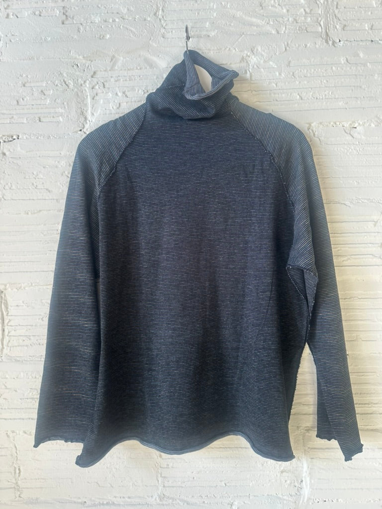 Tamaki Niime Tokkuri Cotton Mock neck knit long sleeve tee