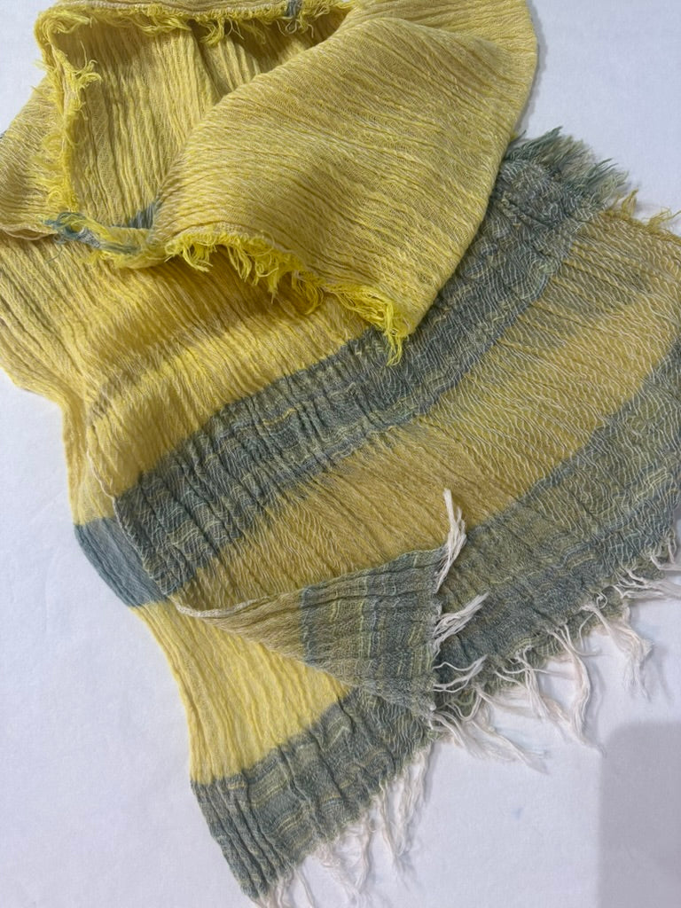 Roots Middle Gauze Cotton Scarves 21'' x 70'' from Japan