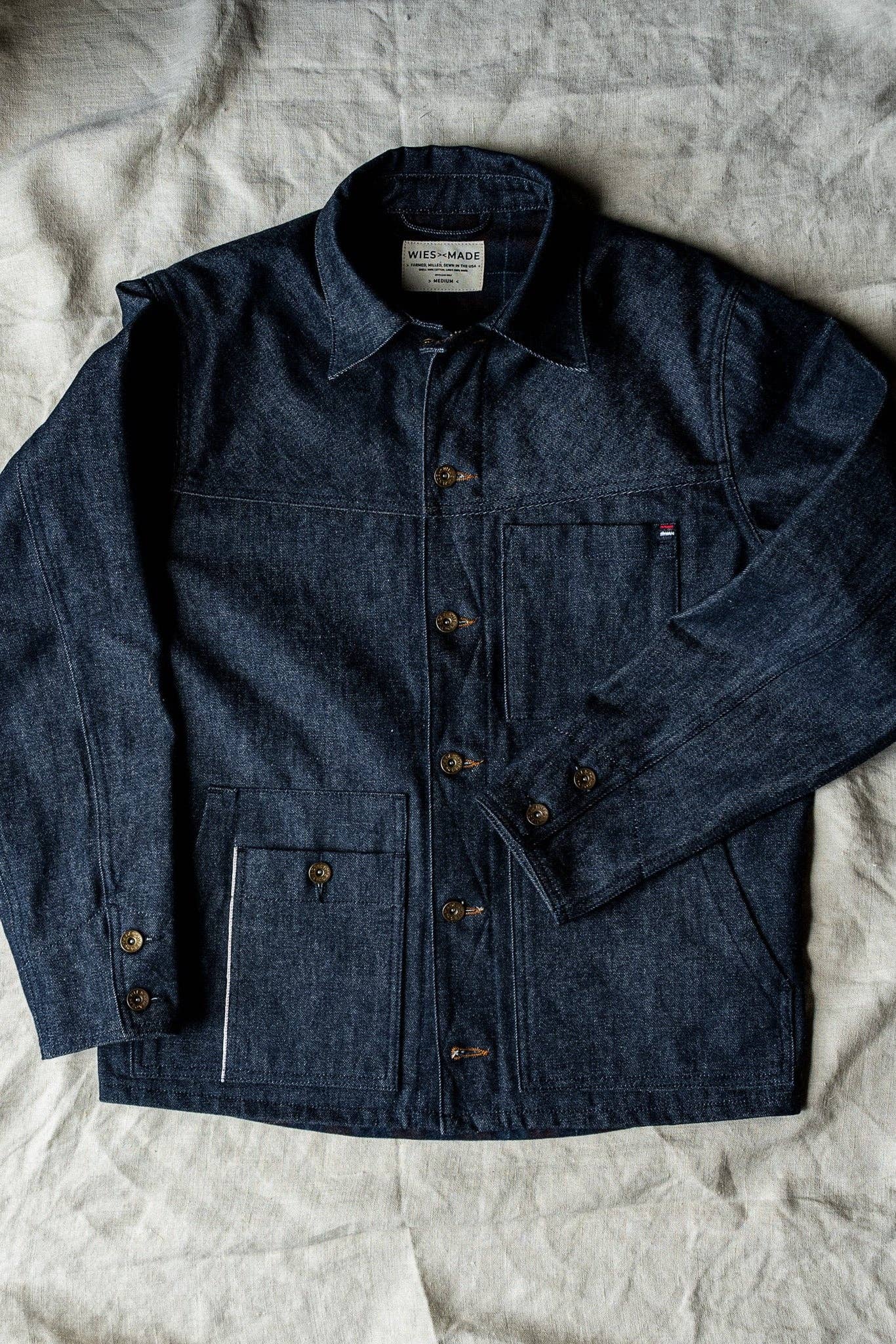 WiesMade - Men | Nico Chore Coat | Selvedge - Indigo: Indigo Raw Selvedge / L