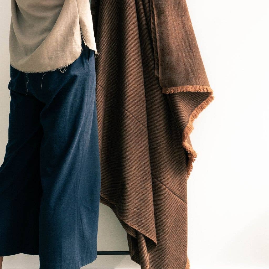 Plush Merino Handwoven Throw in Tobacco Leaf