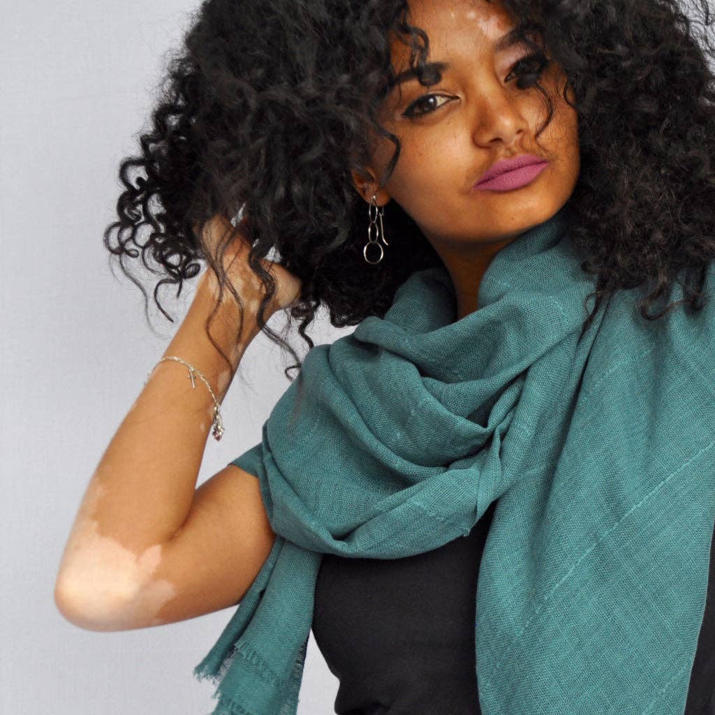 SLATE + SALT - Classic Cotton Wrap Scarf: Gold