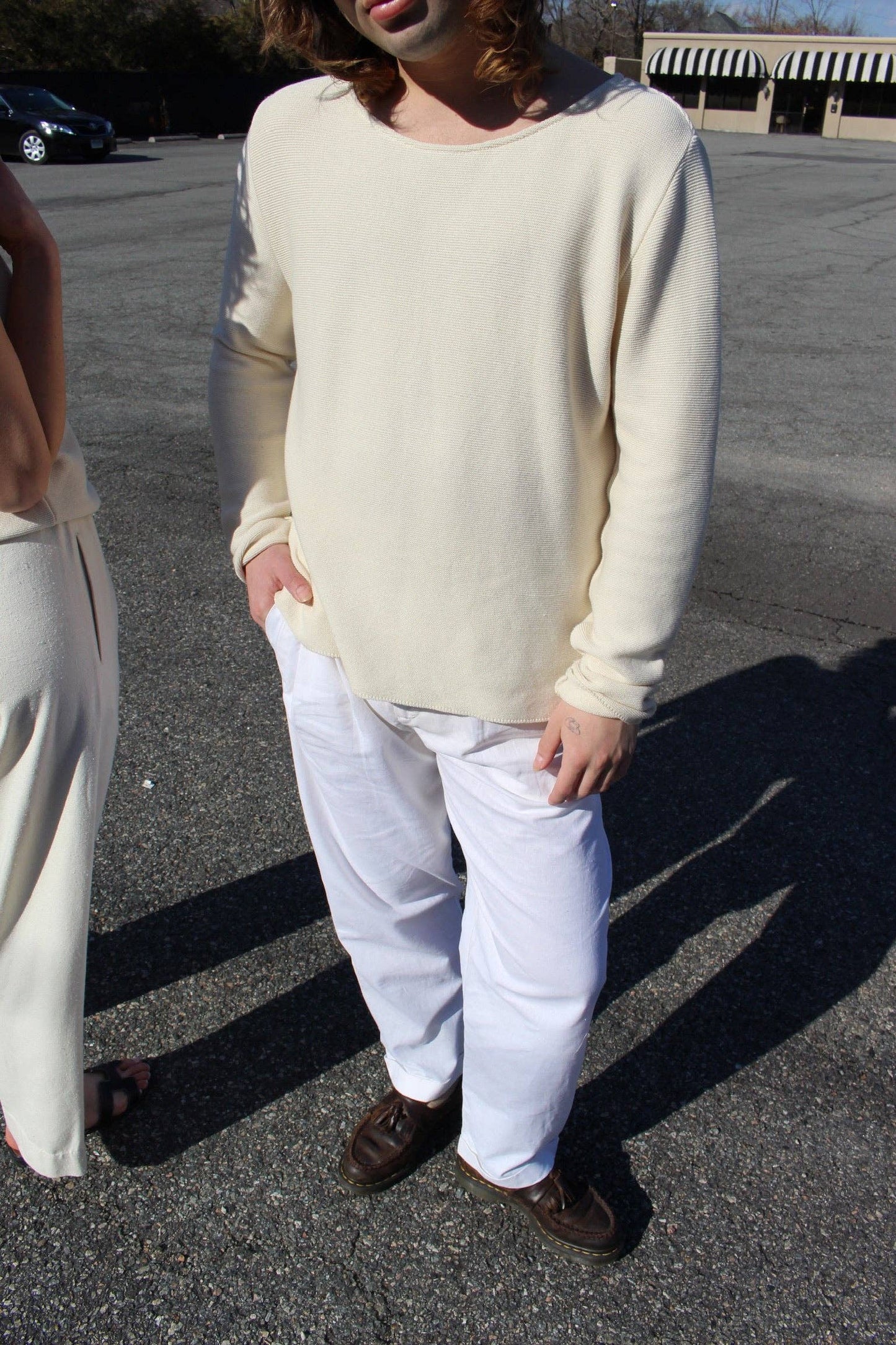 Calli Cotton Seed Stitch Top: Free FIt Size in Onyx or Natural