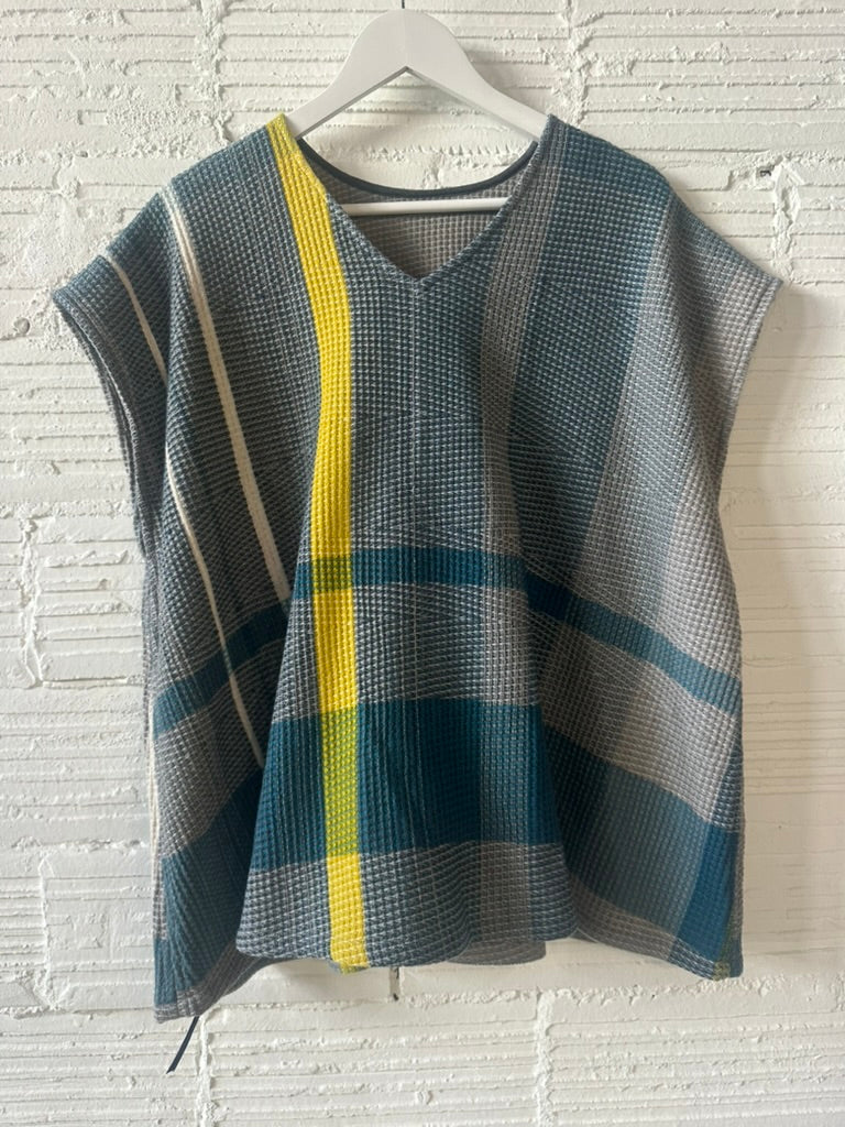 Tamaki Niime Fuwa Cap Sleeve wool-cotton Pop over