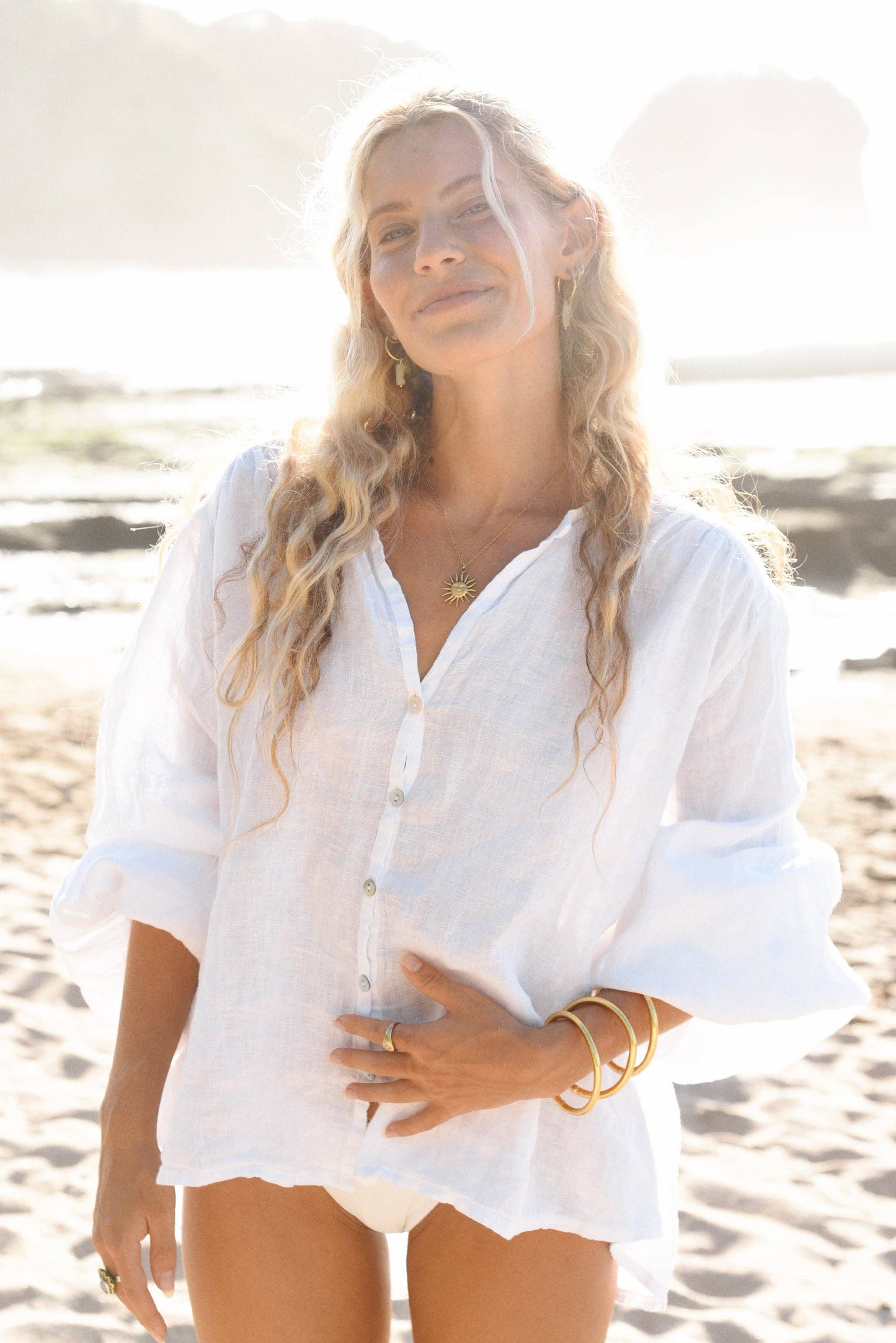 Linen Lily Blouse // Blanco