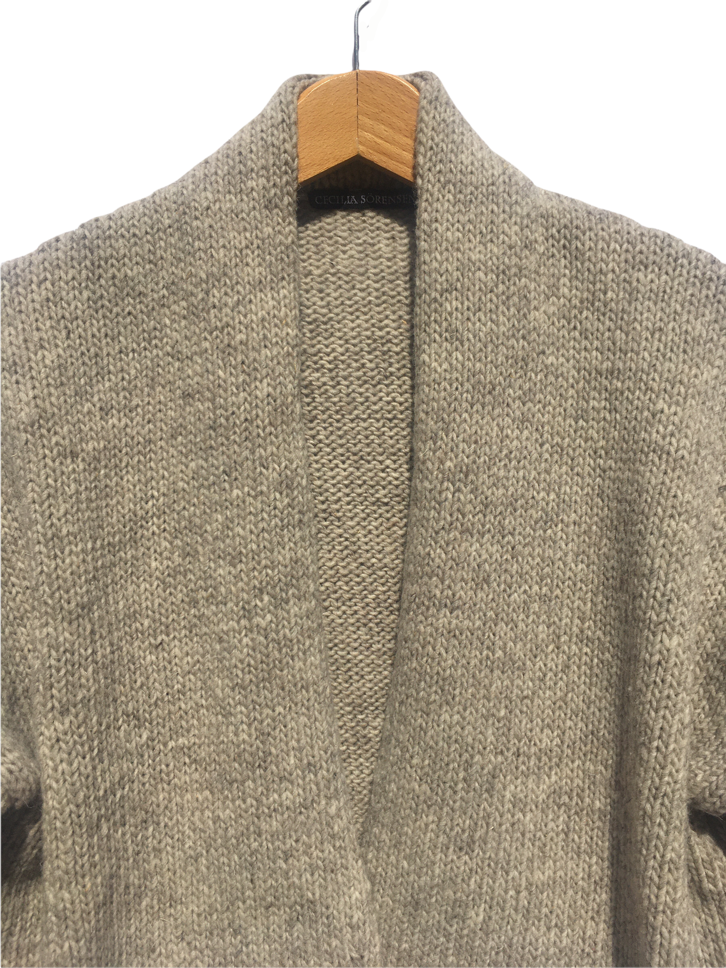CECILIA SÖRENSEN - 900 CARDIGAN - Artisan Undyed Wool Spain: Natural white / M/L