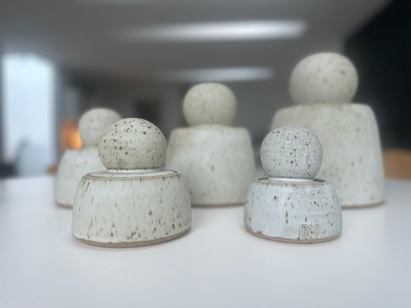 MH STUDIO - Alabaster White Stash Jars: XL