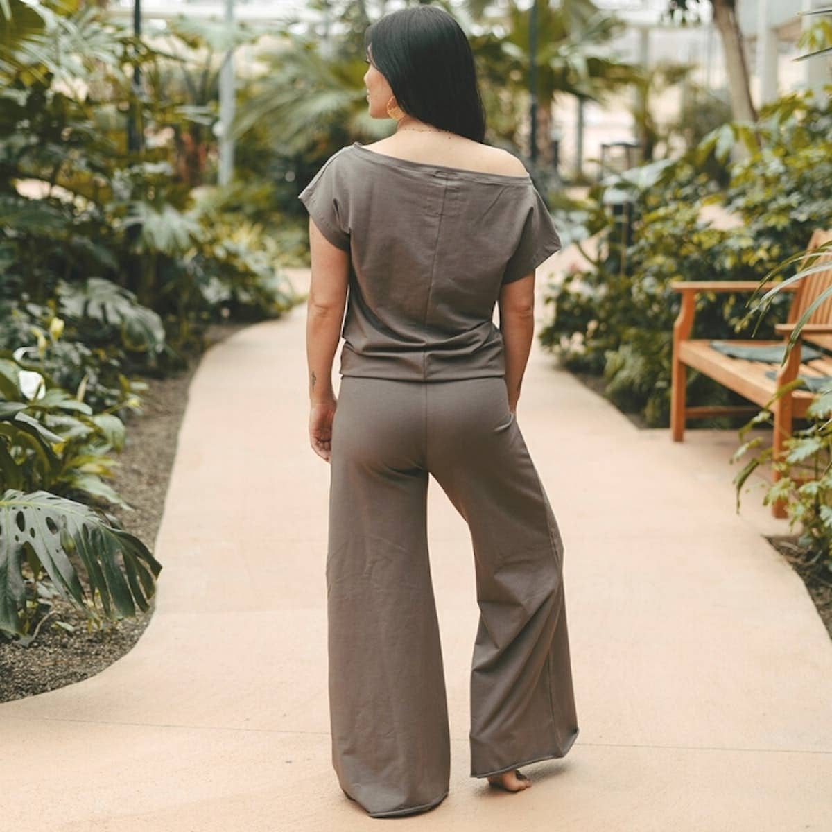 Soul Factory - Organic cotton Jumpsuit deluxe - Plum Truffle: 'S