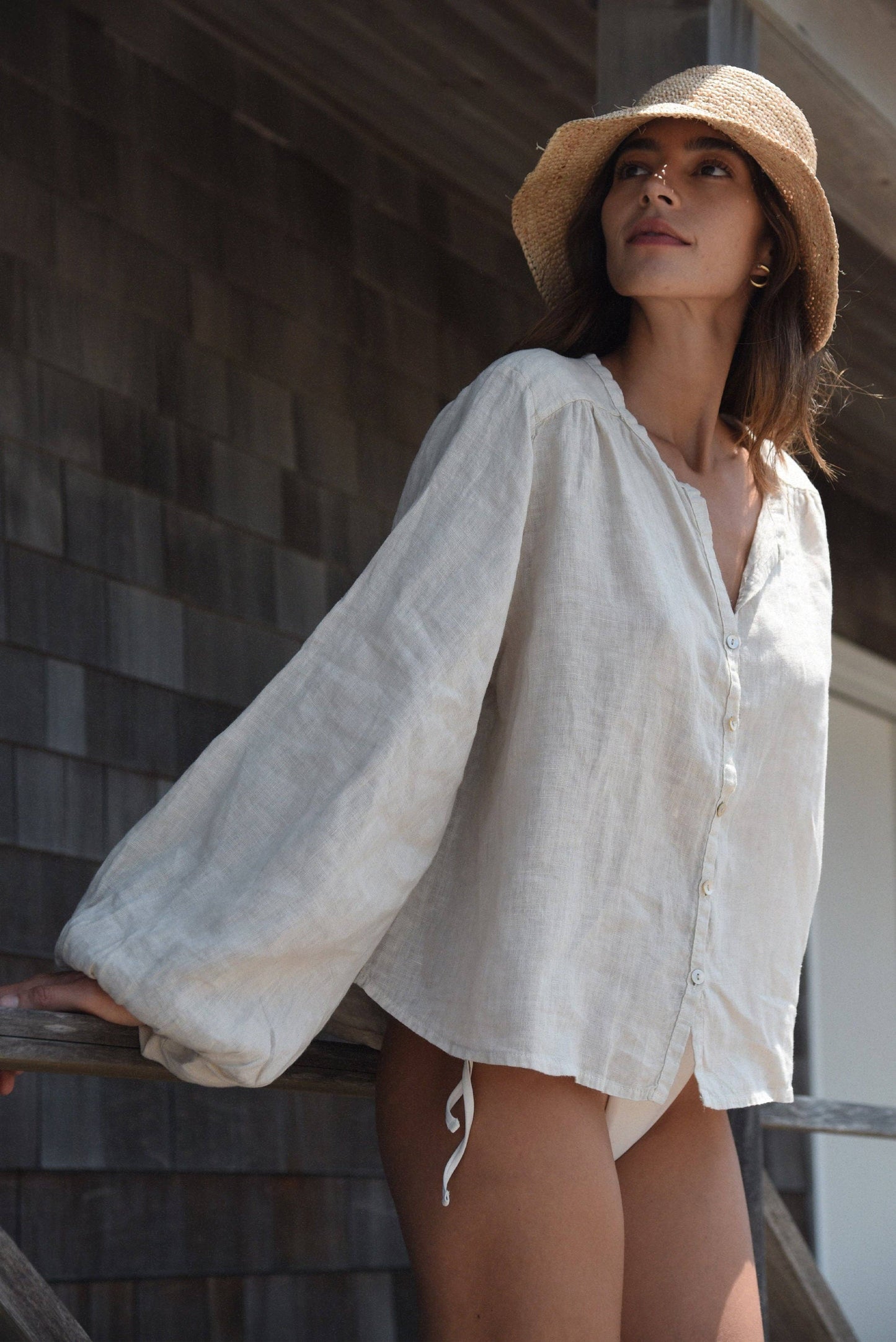 Lily Linen Blouse // Moon