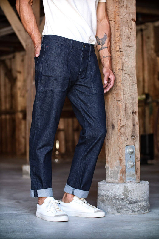 WiesMade - Scout Jean | Ocean Wash  Denim Military Pant: Ocean Wash / 32.5 / 32