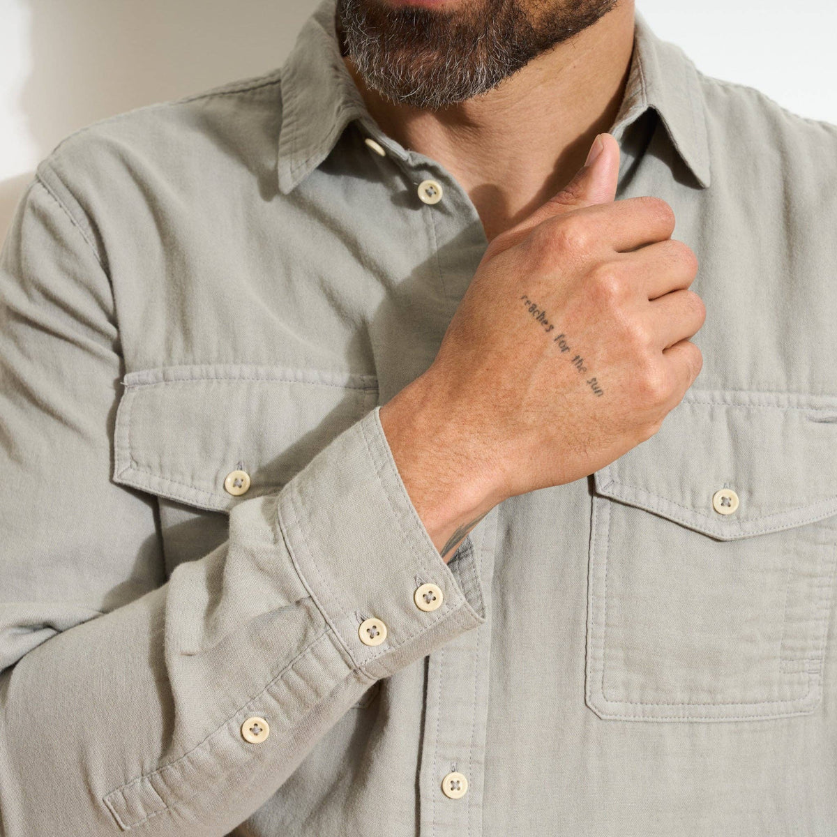 Rowan - Leeds Double Layer Cotton Gauze Shirt: Pacific / M / MWTP0010