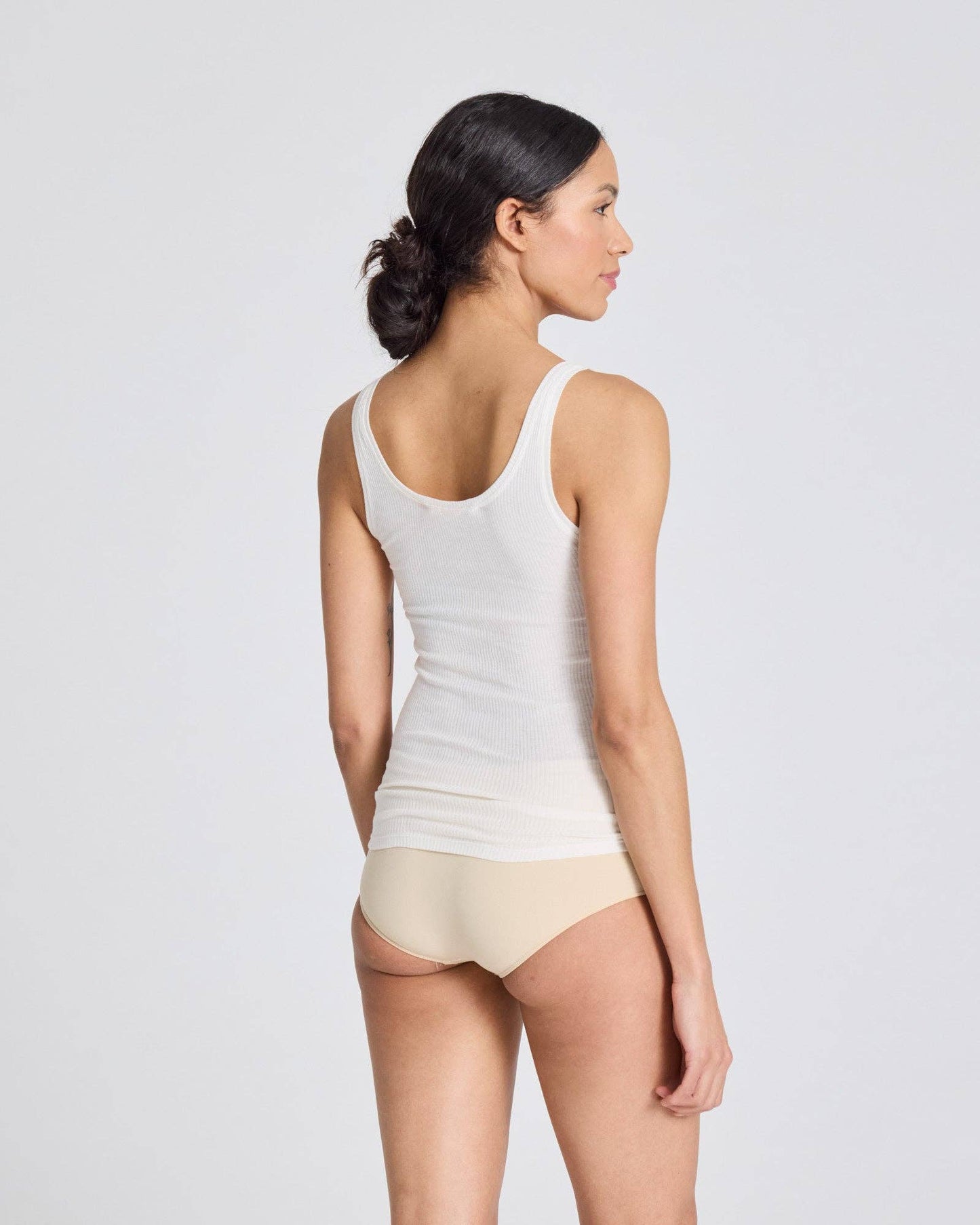 gai-lisva - Beate Cotton S´less Top 3x2 Rib GOTS 243975 - Off White: L