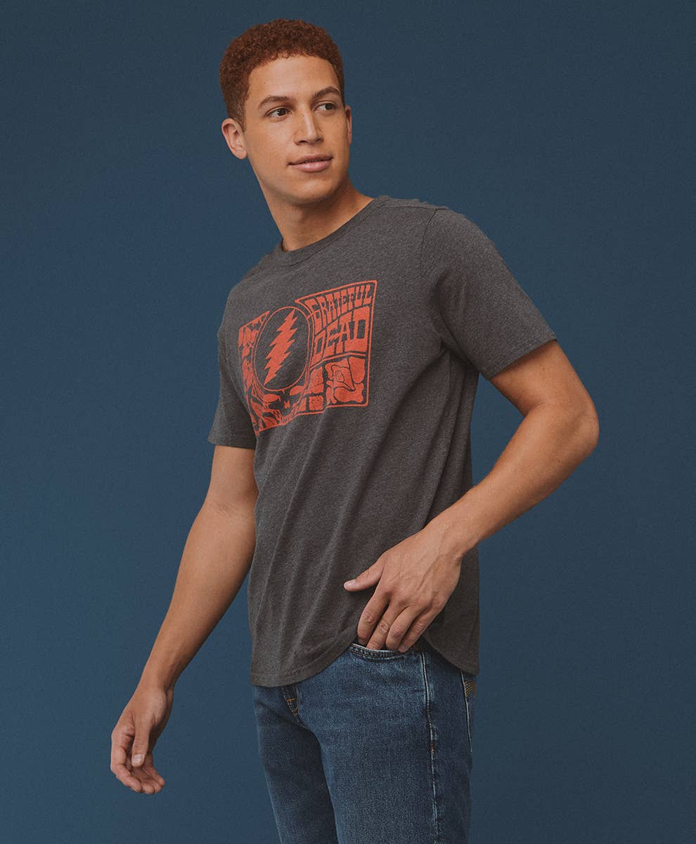 Pact - Men's Grateful Dead X Pact Graphic Tee: Fillmore Charcoal Heather / Medium