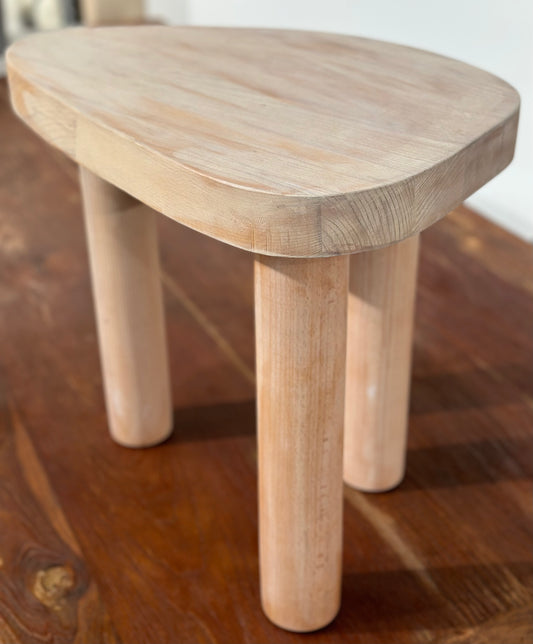 3 legged modern beechwood side table