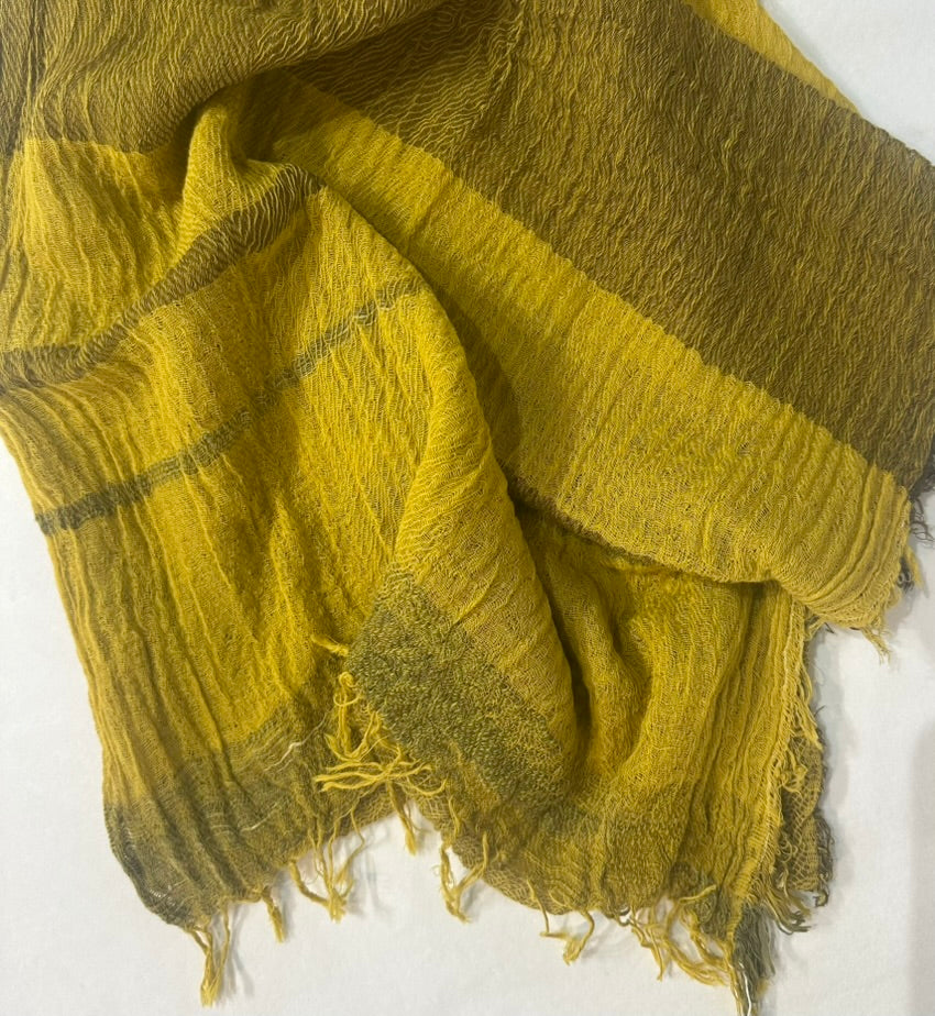 Roots Middle Gauze Cotton Scarves 21'' x 70'' from Japan