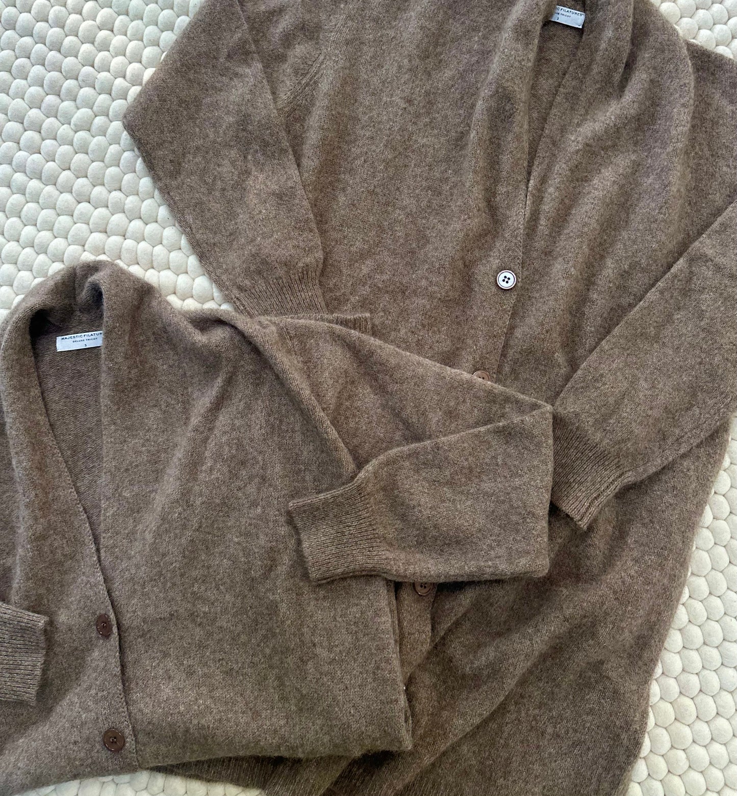 Merino Fox Midi Cardigan in Bison Brown