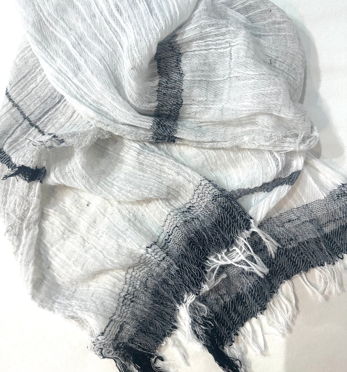 Roots Middle Gauze Cotton Scarves 21'' x 70'' from Japan