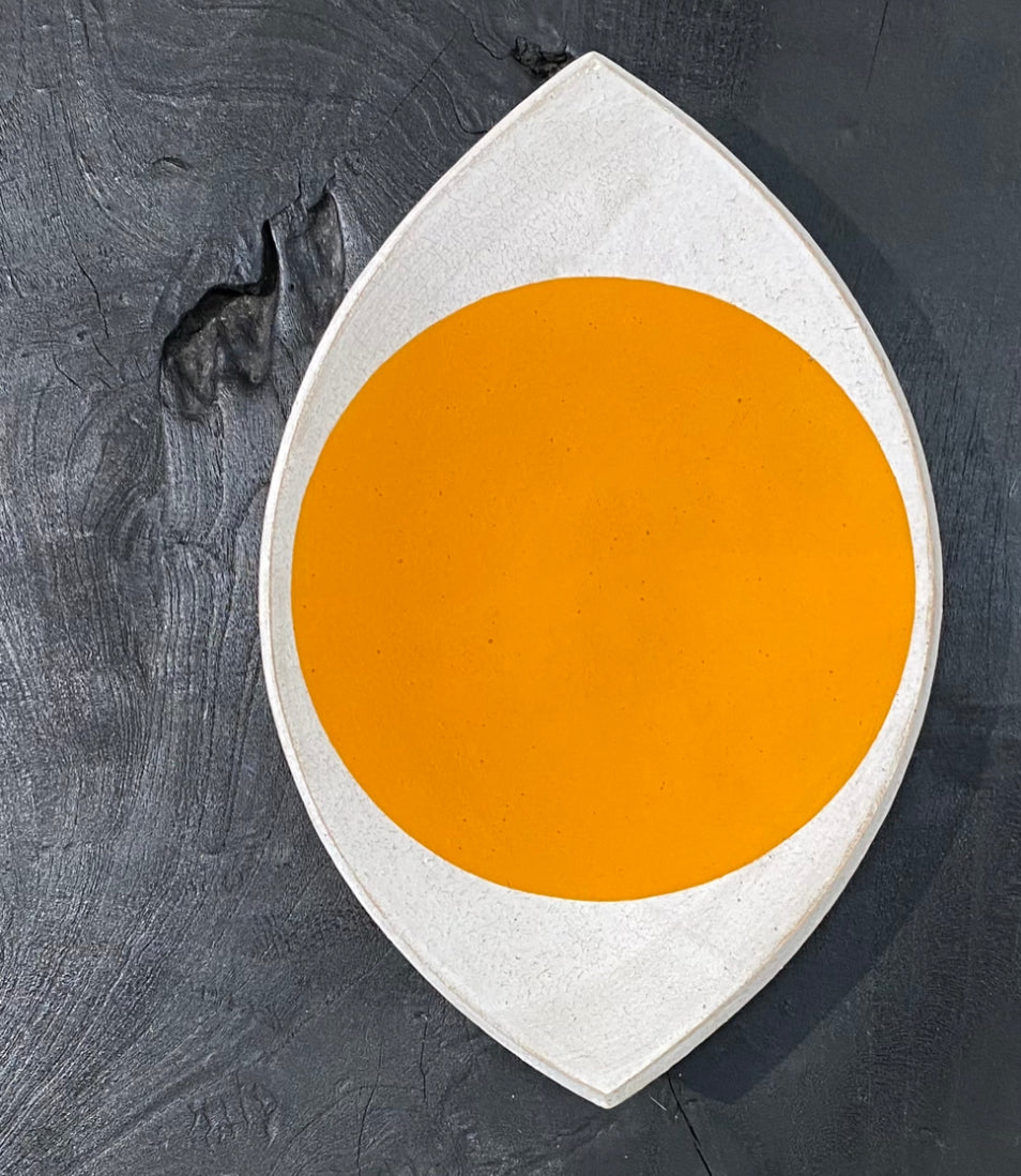 Mquan Large Eye Dish: Full Moon Marigold