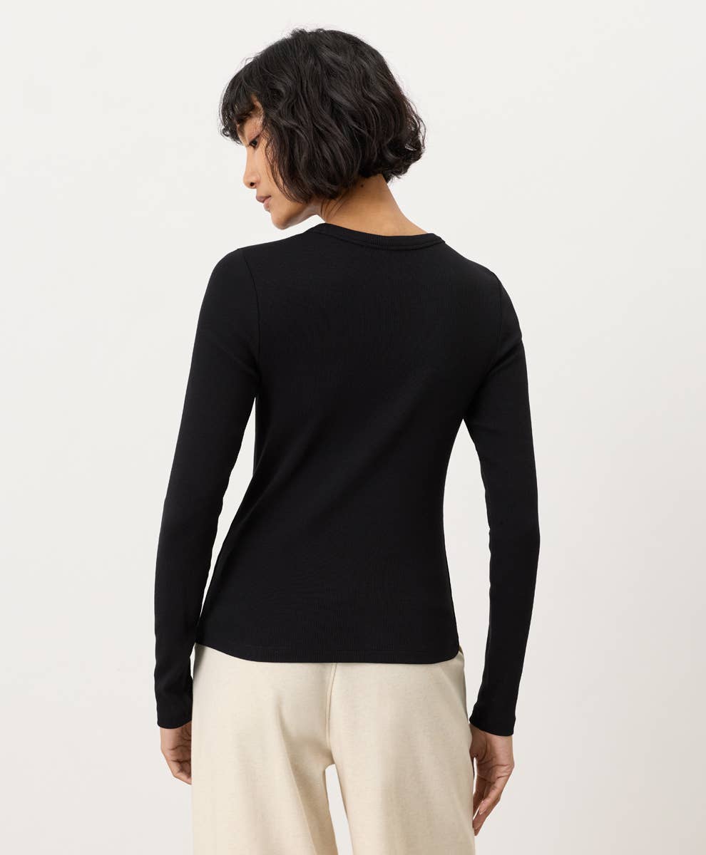 Women's Perfect Rib Crewneck Long Sleeve Tee