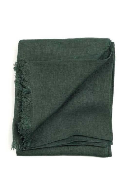 Coco Brown Soft Handwoven Modern Artisanal Linen Blend Scarf: Coco