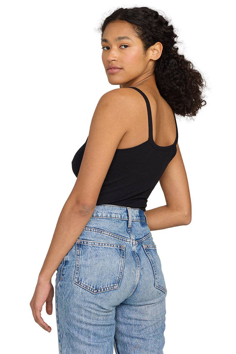 US Blanks - Baby Rib Tank - 100% Organic: Midnight / L