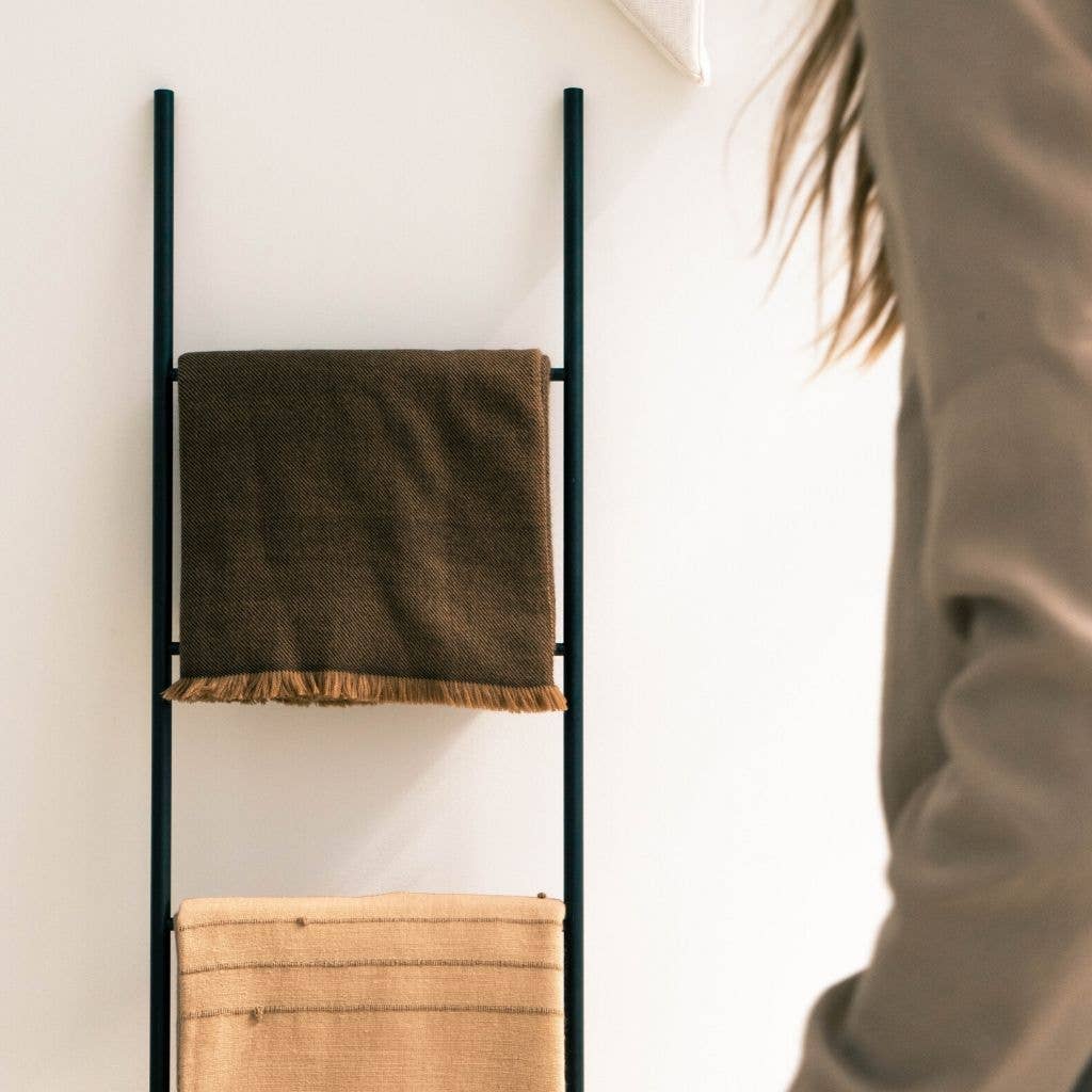 Plush Merino Handwoven Throw in Tobacco Leaf