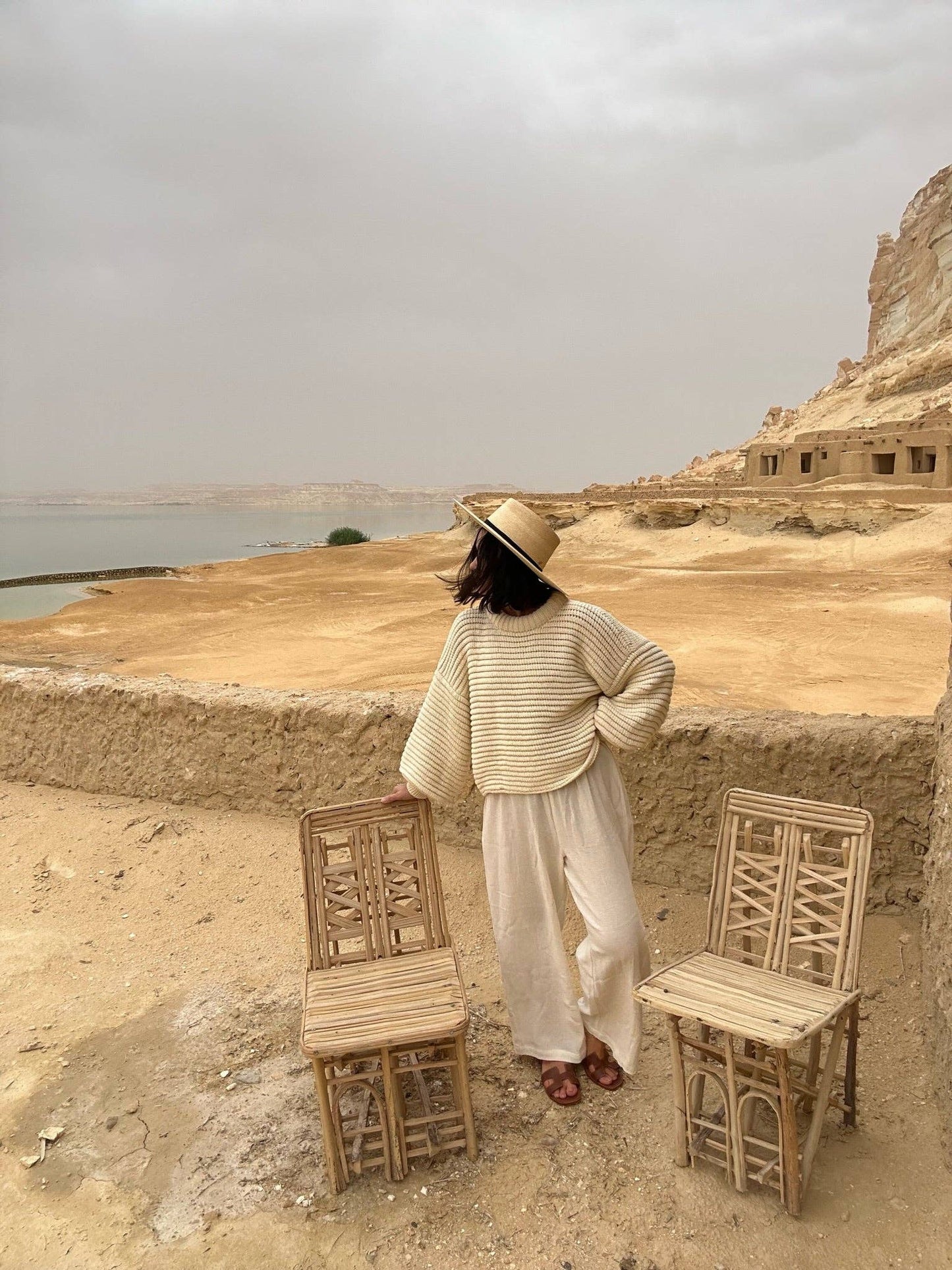 Na Nin - Romy Cotton Balloon Sleeve Sweater: Ivory / O/S