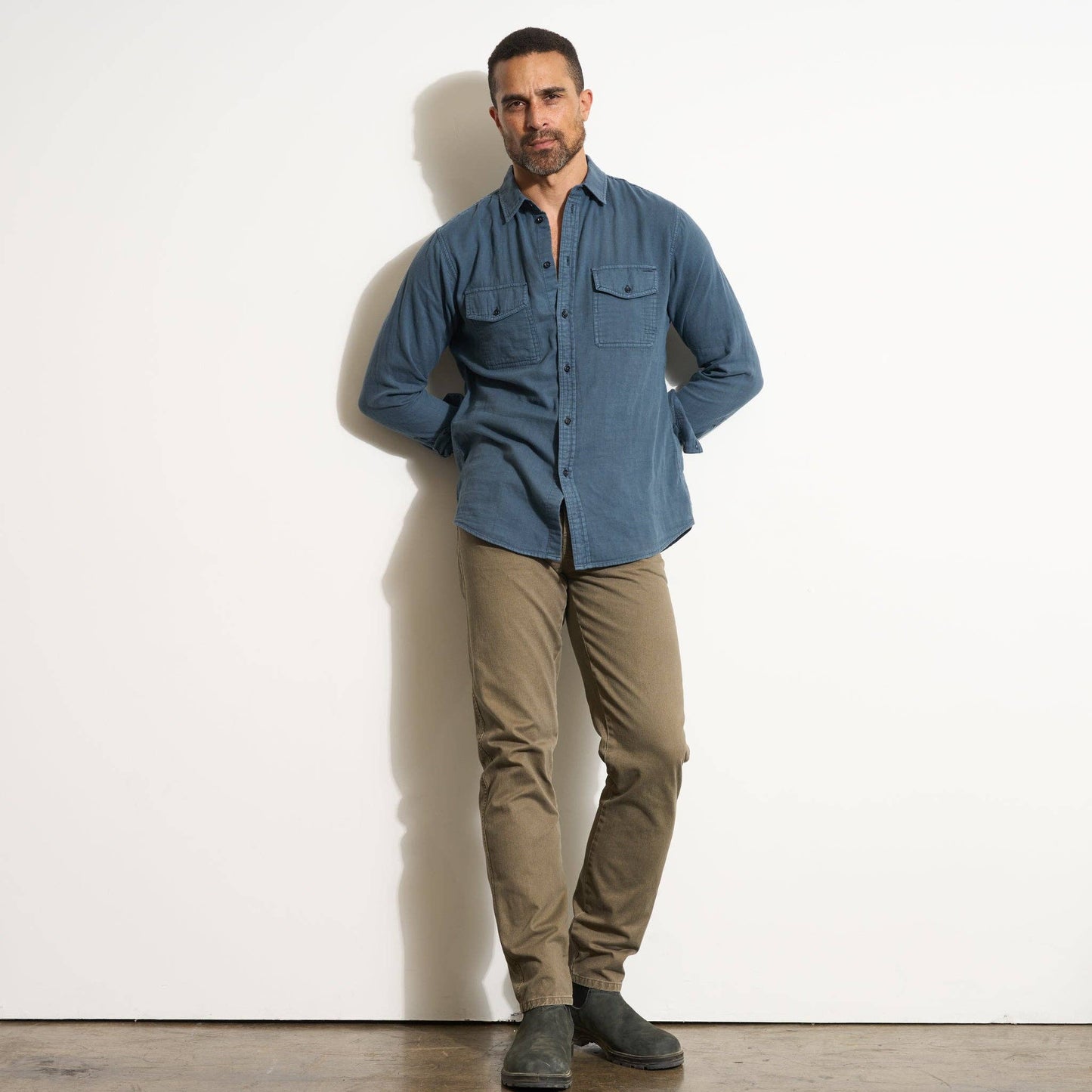 Rowan - Leeds Double Layer Cotton Gauze Shirt: Flint Gray / XL / MWTP0010