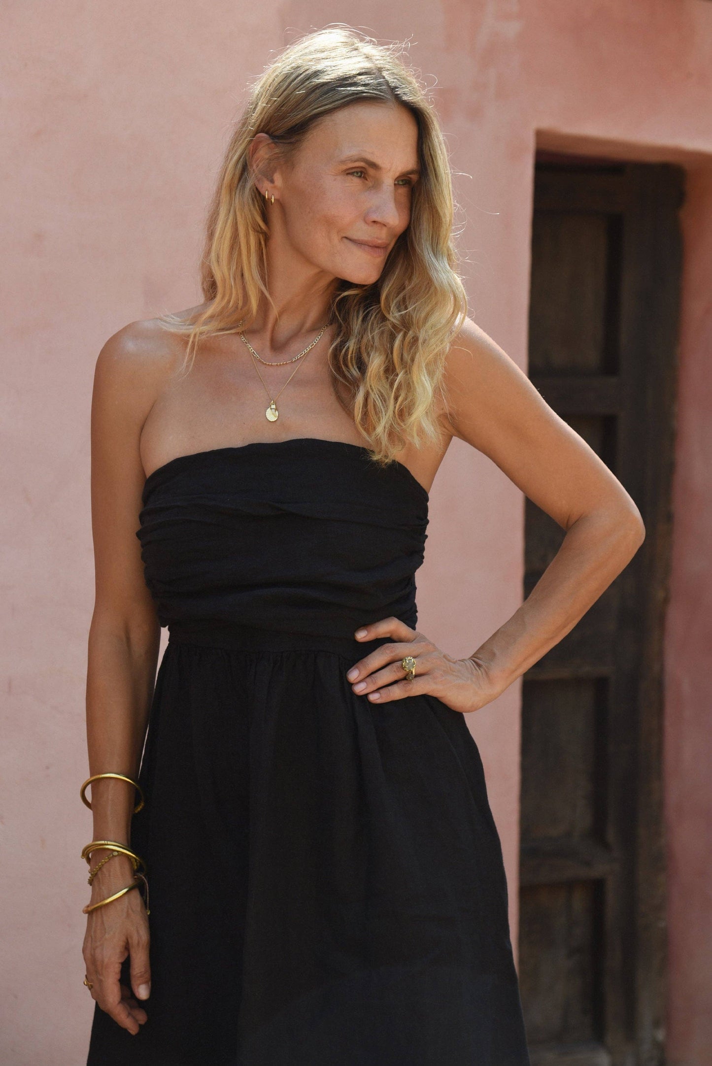 Linen Lola Dress // Noir: S/M