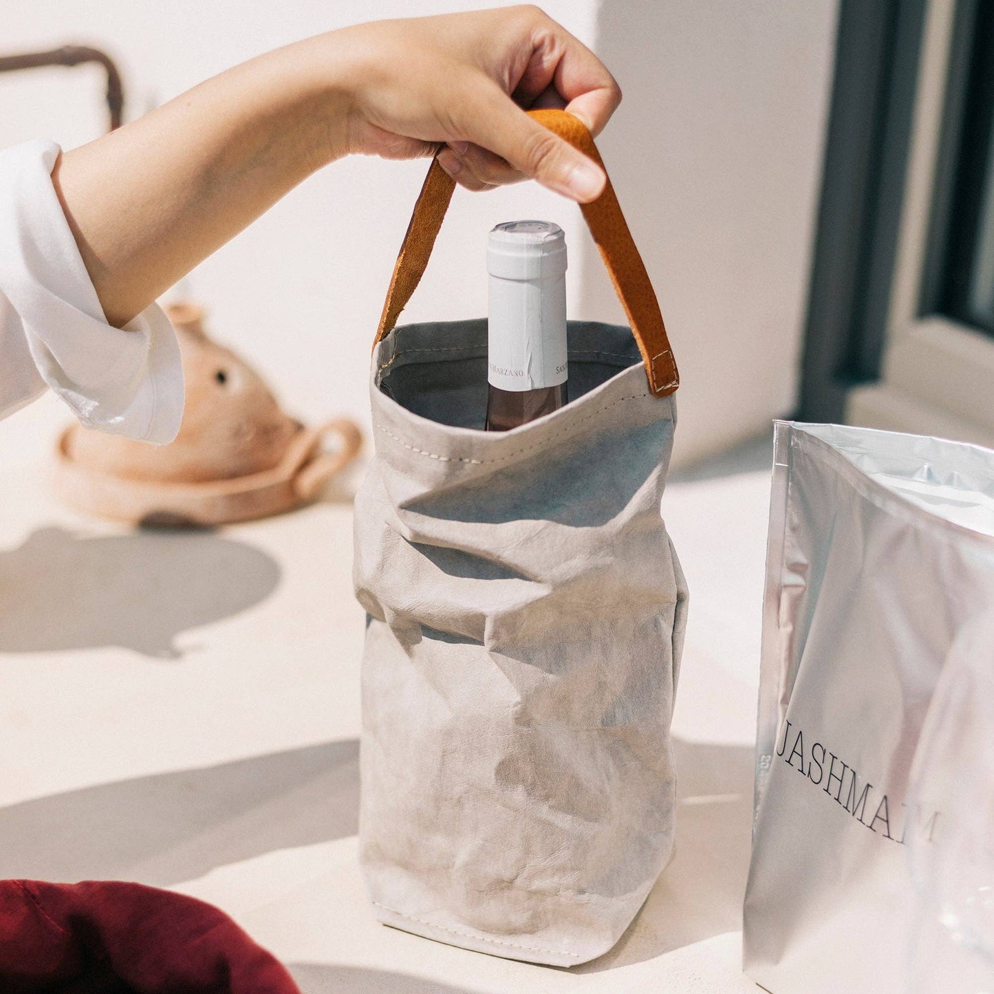 Uashmama - WINE BAG CARRYING TOTE: Pesca