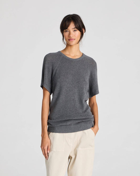 gai-lisva - Karen Knit Tee GOTS 243975 - Dark Grey: S