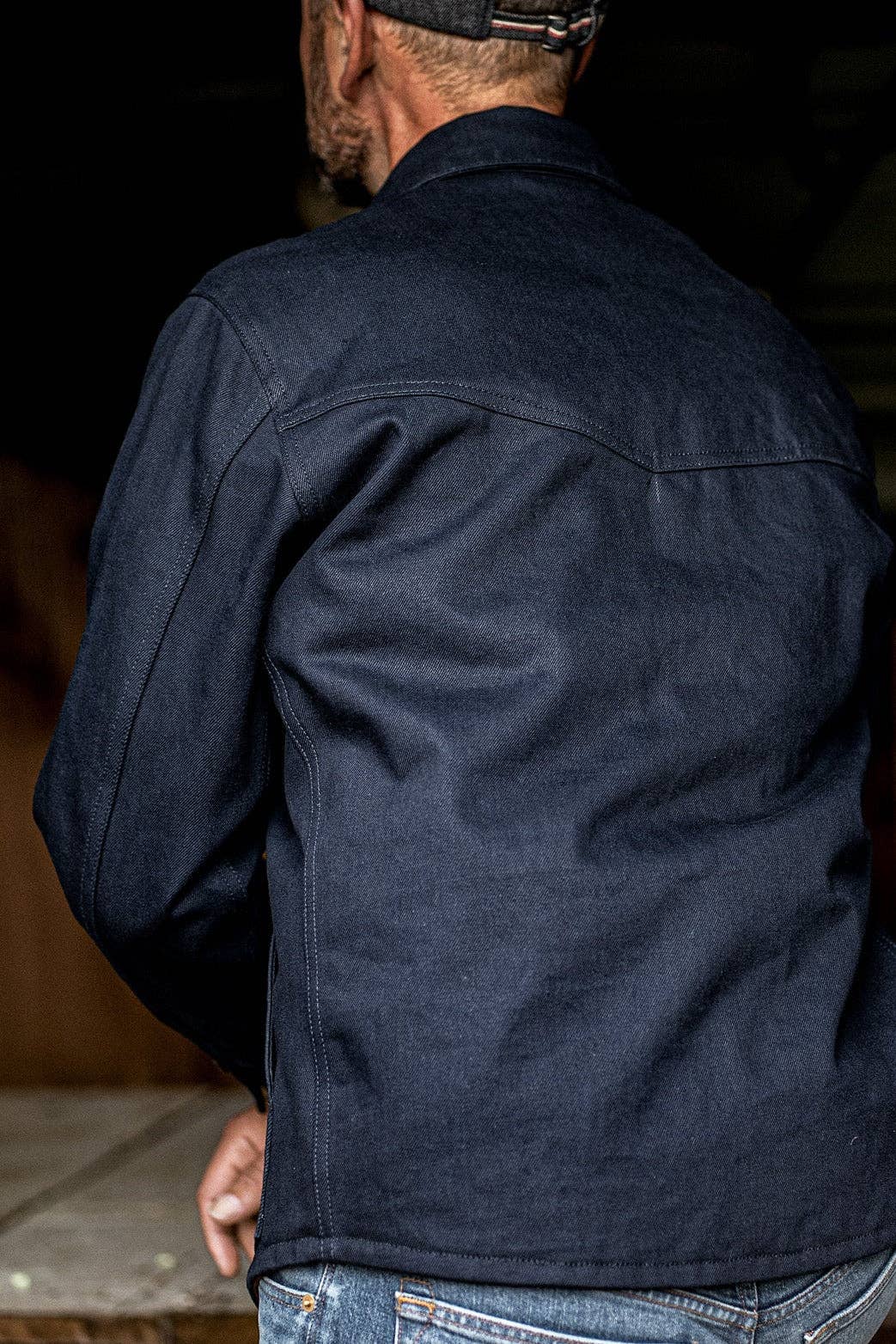 WiesMade - Men | Nico Chore Coat | Selvedge - Navy: Navy Raw Selvedge / M