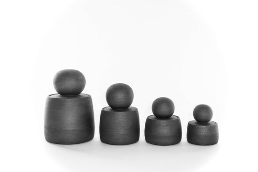 MH STUDIO - Charcoal Black Stash Jars: Small