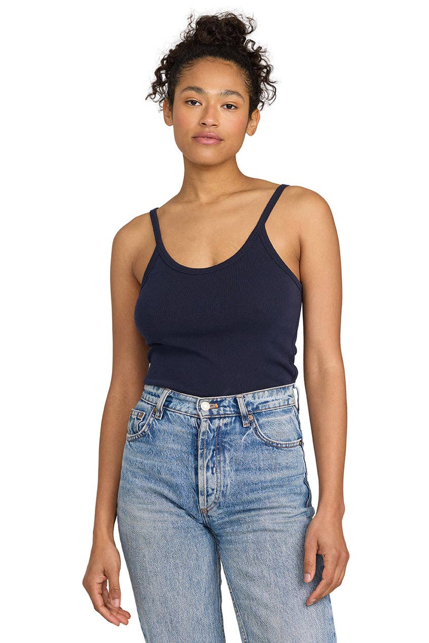 US Blanks - Baby Rib Tank - 100% Organic: White / XL