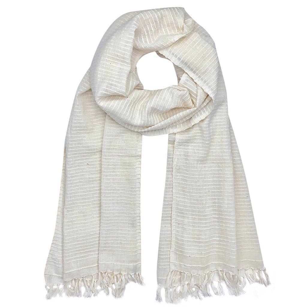 SLATE + SALT - Ethiopian Stripe Wrap Scarf: Navy