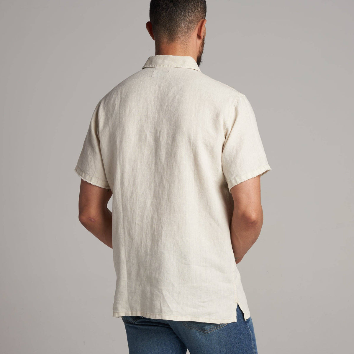 Rowan - Lyons Short Sleeve Linen Shirt: Seaport / M / MWTP0014