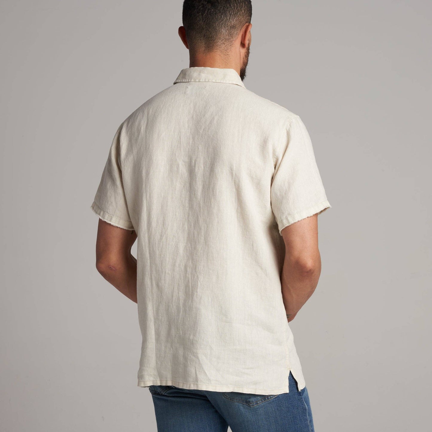Rowan - Lyons Short Sleeve Linen Shirt: Seaport / L / MWTP0014