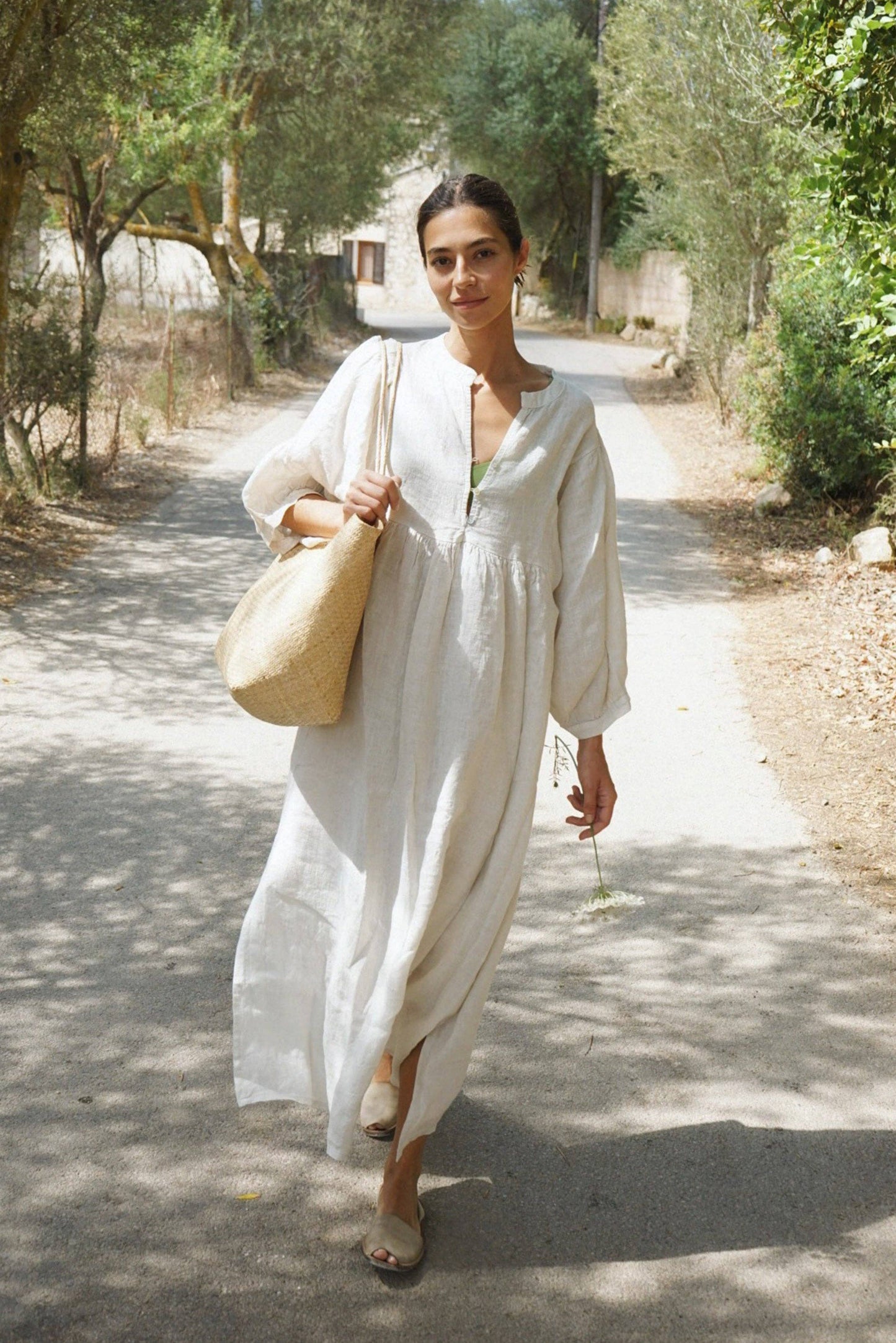 Linen Bonita Dress // Moon