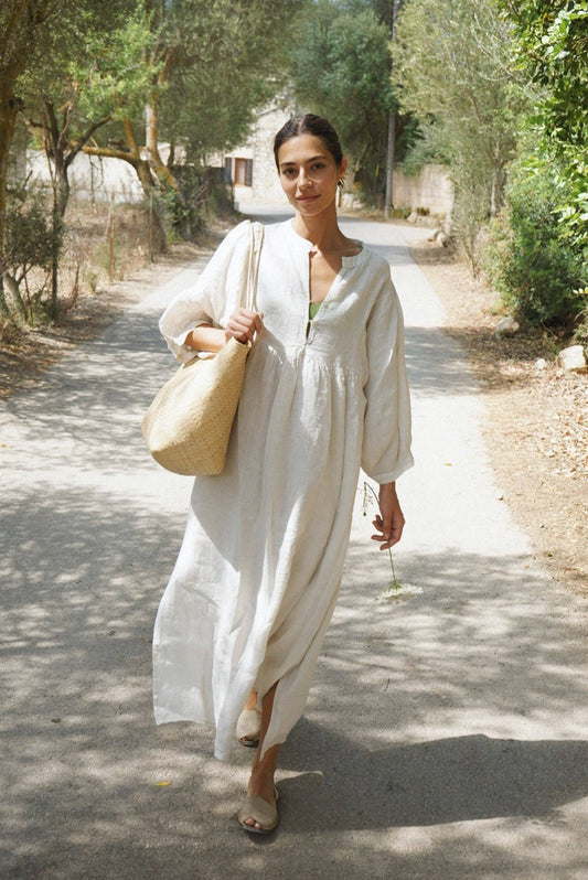 Linen Bonita Dress // Moon