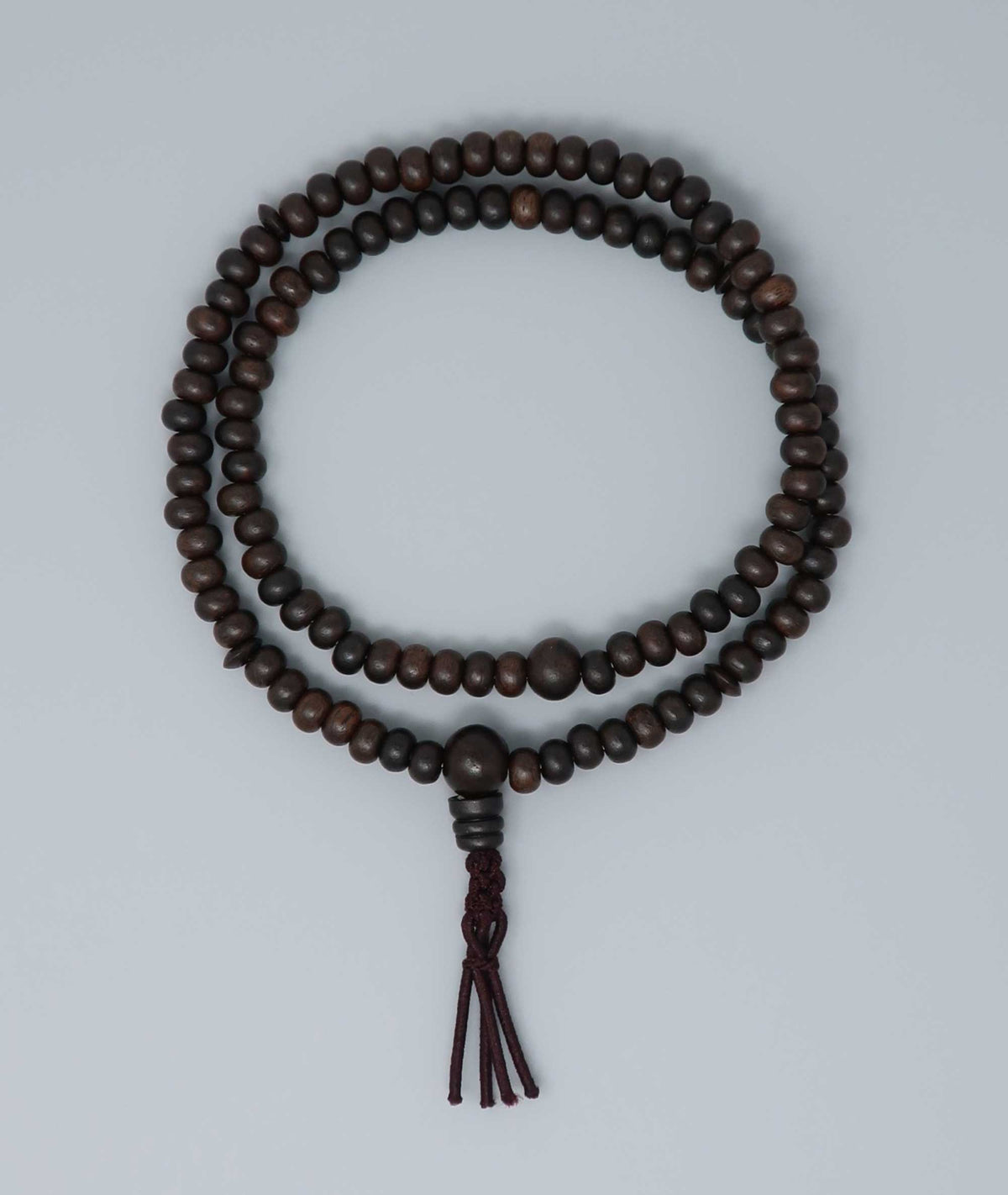 Matte Striped Ebony Bead Bracelet: Handcrafted Jewelry Japan