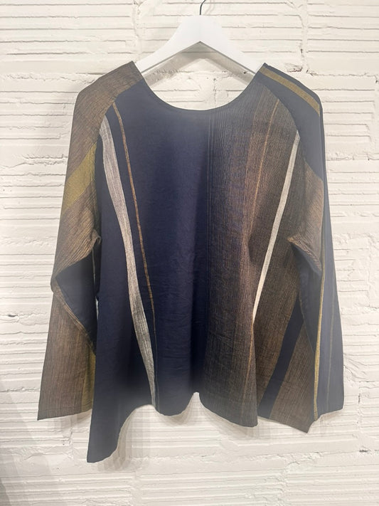 Tamaki-Niime T-Ragi Cotton Scoop Top