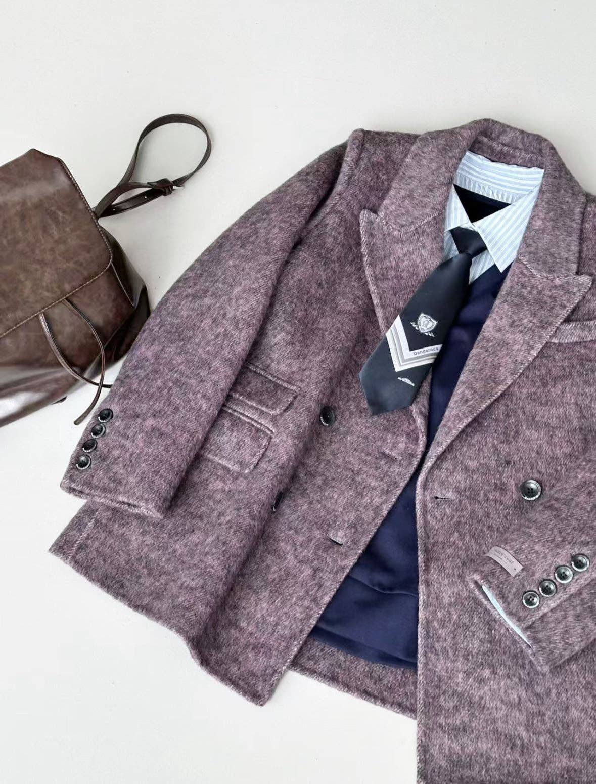 Loom & Line - Ember Wool Double-breasted Blazer - 4 Colors: Caramel / One Size