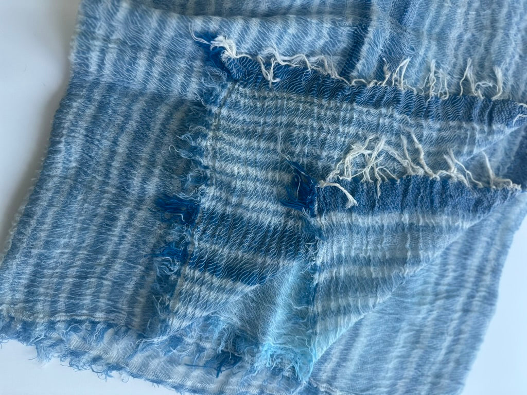Roots Middle Gauze Cotton Scarves 21'' x 70'' from Japan