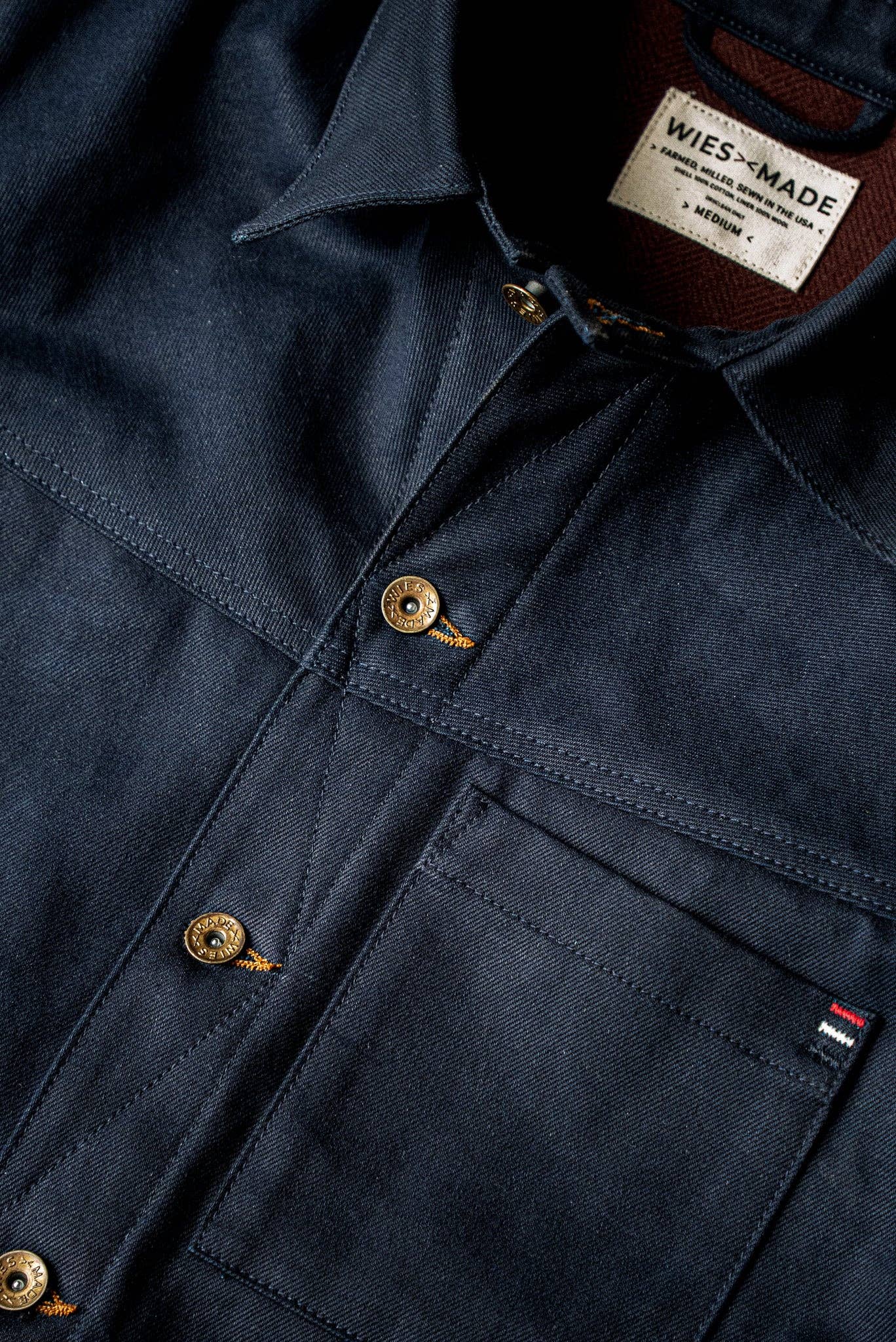 WiesMade - Men | Nico Chore Coat | Selvedge - Navy: Navy Raw Selvedge / S
