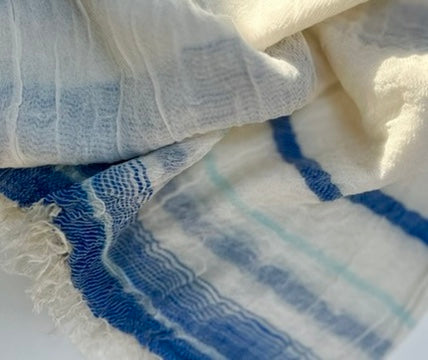 Roots Cotton Square Shawl from Tamaki Niime Japan  43'' square